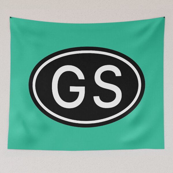 Item preview, GS Initials Monogram Oval White Letters designed and sold by Jeallan Designs.