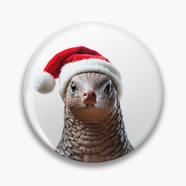 Item preview, Funny Pangolin Wearing Christmas Hat designed and sold by LazyOwlStore.