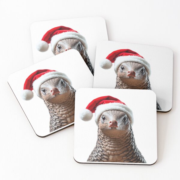 Item preview, Funny Pangolin Wearing Christmas Hat designed and sold by LazyOwlStore.