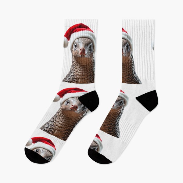 Item preview, Funny Pangolin Wearing Christmas Hat designed and sold by LazyOwlStore.