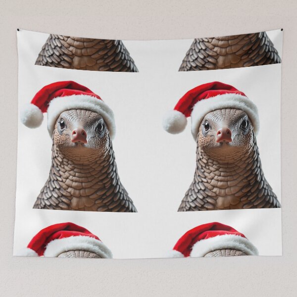 Item preview, Funny Pangolin Wearing Christmas Hat designed and sold by LazyOwlStore.