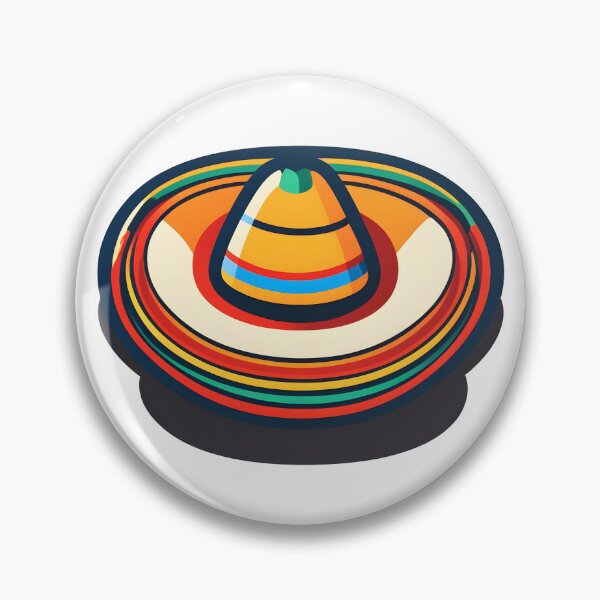 Item preview, Vibrant Mexican Sombrero - Colorful Straw Hat with Rounded Top designed and sold by CrownedCanvas.