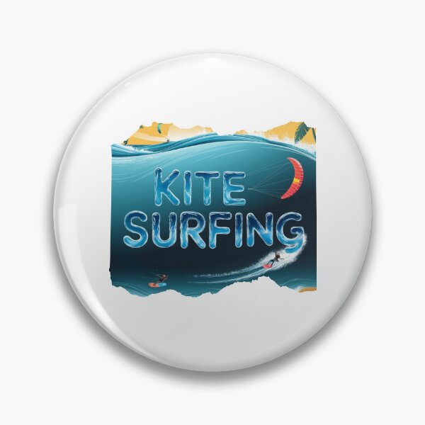 Item preview, Original and unisex kitesurf typography design with waves background designed and sold by StyleFused.