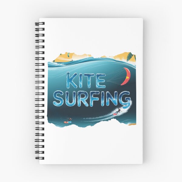 Item preview, Original and unisex kitesurf typography design with waves background designed and sold by StyleFused.