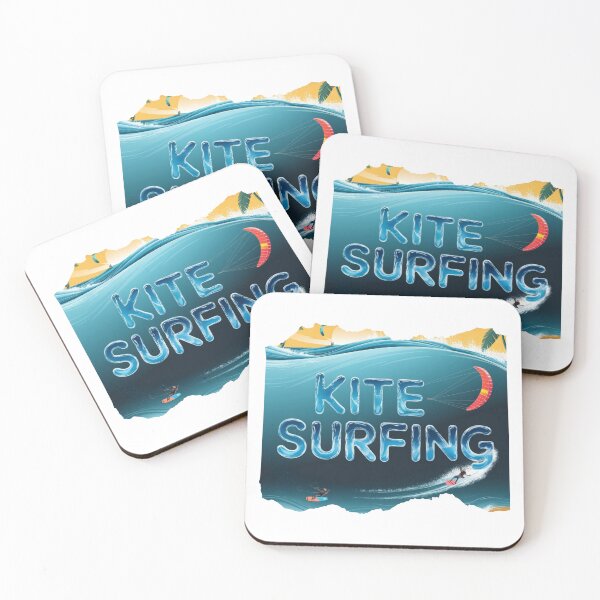 Item preview, Original and unisex kitesurf typography design with waves background designed and sold by StyleFused.