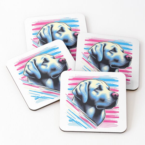 Item preview, Labrador Dog At Pink And Blue  designed and sold by ProductsGamma.