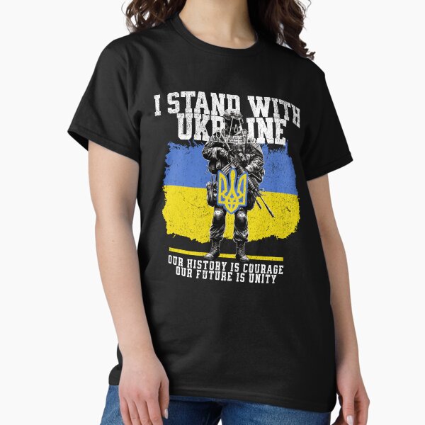 Item preview, Ukrainian soldier - I Stand with Ukraine designed and sold by Tee-Craftify.