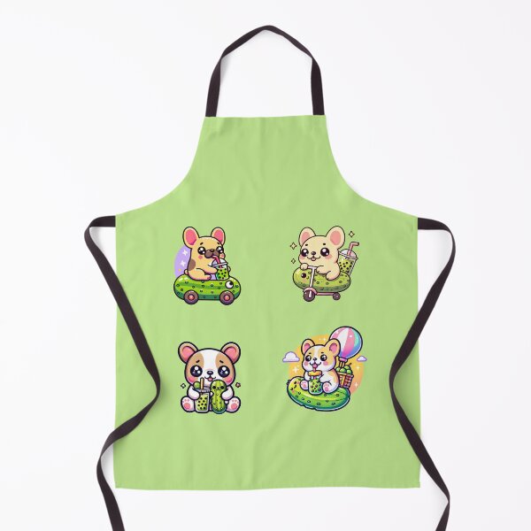 Item preview, Frenchies that love pickles and boba stickers and more designed and sold by CRandRRstickers.
