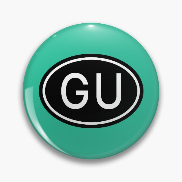 Item preview, GU Initials Monogram Oval White Letters designed and sold by Jeallan Designs.