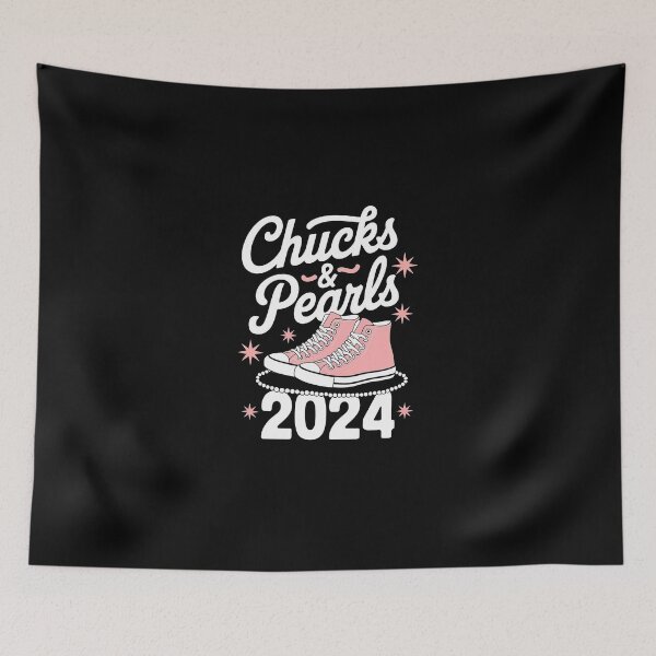 Item preview, chucks and pearls 2024 For President 47th designed and sold by oumayma mokrane.