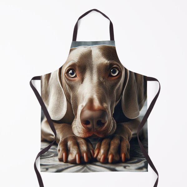 Item preview, a Weimaraner dog lies on his paws and looks very loyal designed and sold by bernhagen.