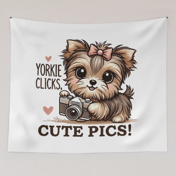 Item preview, Yorkie Clicks: Capturing Cute Moments designed and sold by yuxin2009.