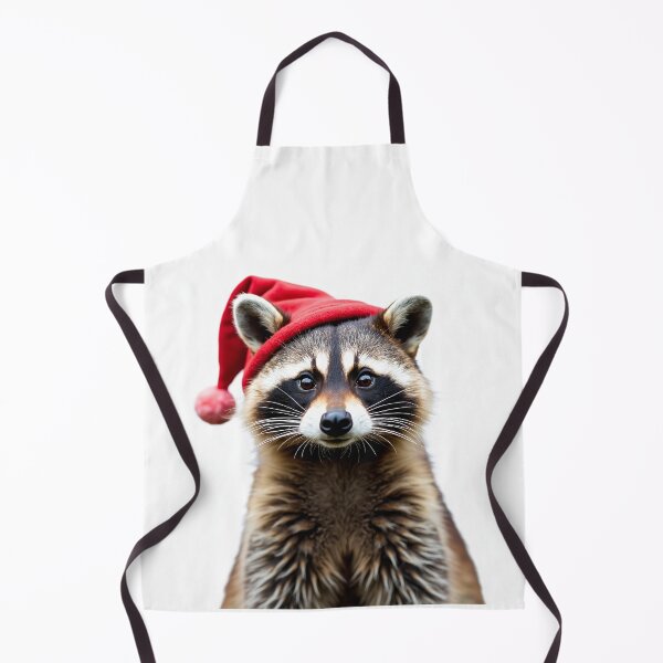 Item preview, Mapache divertido con gorro navideño designed and sold by LazyOwlStore.