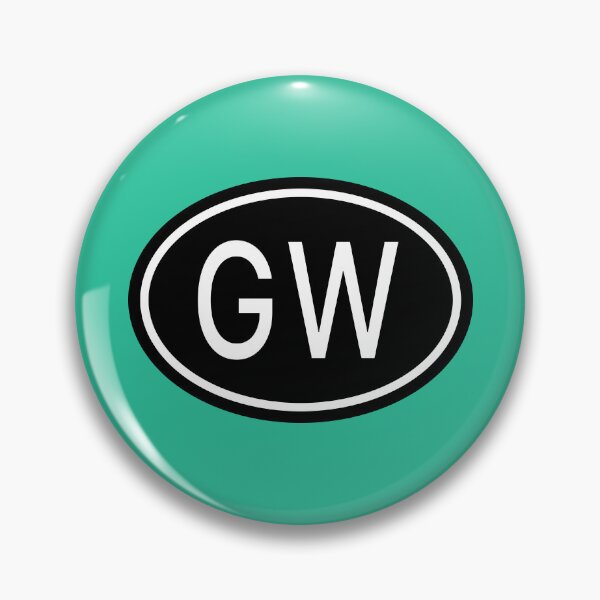 Item preview, GW Initials Monogram Oval White Letters designed and sold by Jeallan Designs.