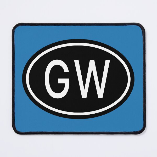 Item preview, GW Initials Monogram Oval White Letters designed and sold by Jeallan Designs.