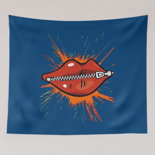 Item preview, Red lips with zipper designed and sold by navarraspain.