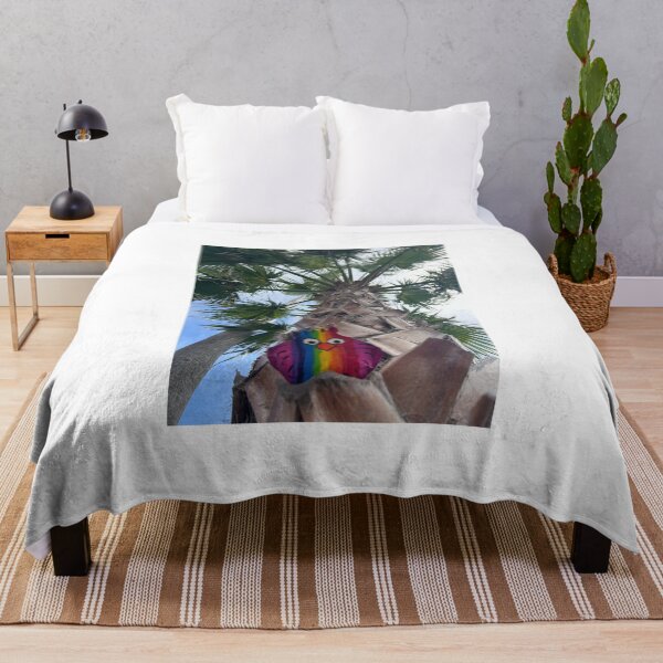 Item preview, Rainbow chicken climbing the palm tree designed and sold by Lauracolleen3.