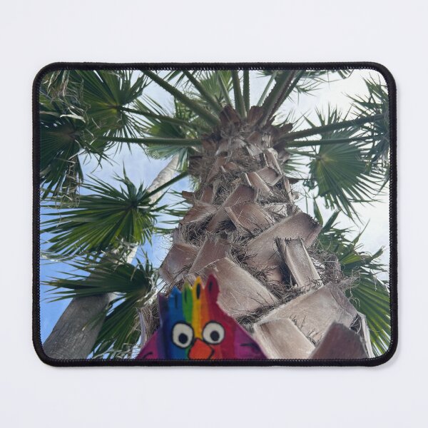 Item preview, Rainbow chicken climbing the palm tree designed and sold by Lauracolleen3.