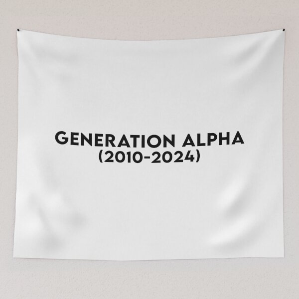 Item preview, Generation Alpha - Born 2010 - 2024 - Black txt X 300 designed and sold by Military Insignia Products.