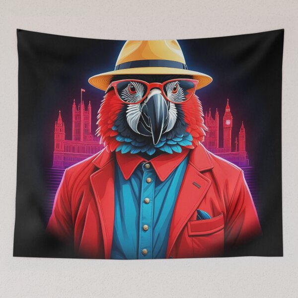 Item preview, Gabriel the Parrot Happy as a tourist visiting London designed and sold by roman747.