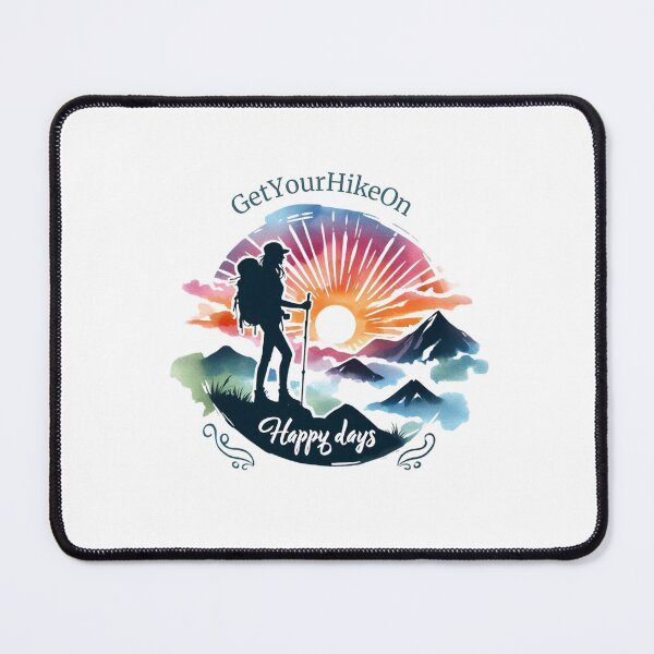 Item preview, Hiking Mountain Sunset Landscape. Clipart. Nature Artwork.  designed and sold by gloriamelrose.