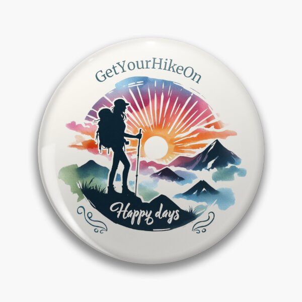 Item preview, Hiking Mountain Sunset Landscape. Clipart. Nature Artwork. designed and sold by gloriamelrose.