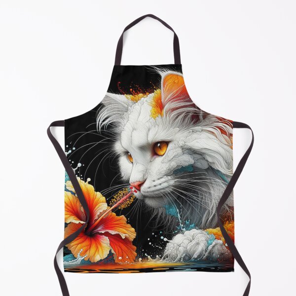 Item preview, Majestic Fantasy Maine Coon Feline Surrounded by Fiery Blooms, 4k Wallpaper designed and sold by Keirnyx.
