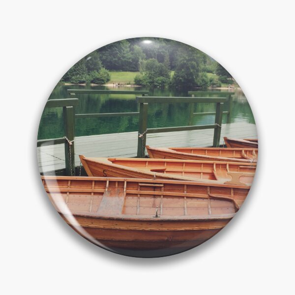Item preview, Wooden Boats on Lake Bohinj Slovenia Photography designed and sold by JuneJournal.