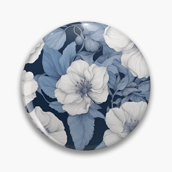 Item preview, Blue flowers, white flowers, nature, wilderness, designed and sold by Galicccc.