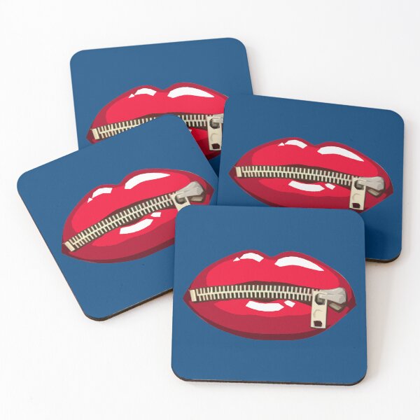 Item preview, Red lips with zipper designed and sold by navarraspain.