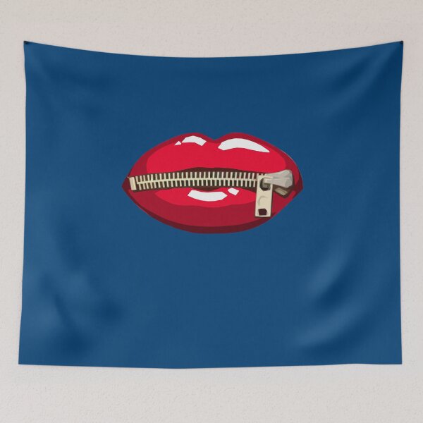 Item preview, Red lips with zipper designed and sold by navarraspain.