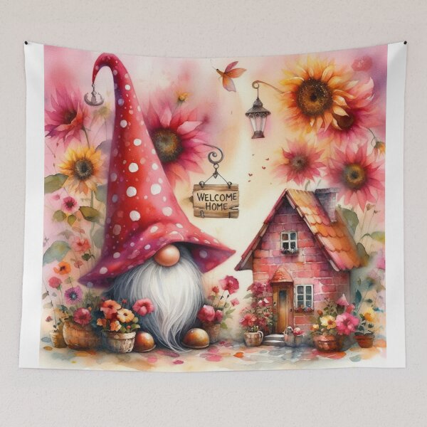 Item preview, Gnome and Sunflowers,Welcome Home designed and sold by deniz kaya.