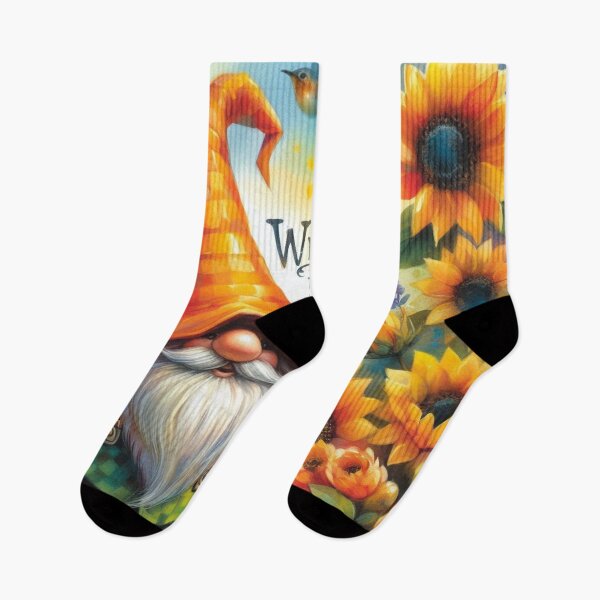 Item preview, Gnome and Sunflowers,Welcome Home designed and sold by deniz kaya.