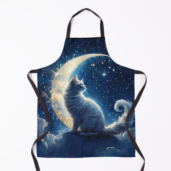 Item preview, Whispy Clouds Cat on the Moon designed and sold by BirdsnStuff.