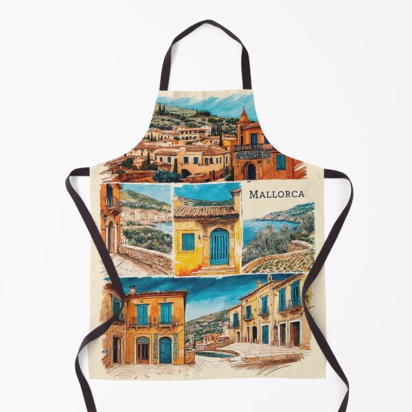 Item preview, Charming Vintage Illustration of Mallorca’s Coastal Beauty designed and sold by Ceemko's Vintage Corner.