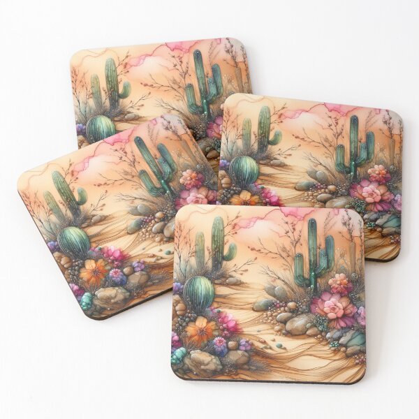 Item preview, Alcohol ink,Desert,Cactus designed and sold by deniz kaya.