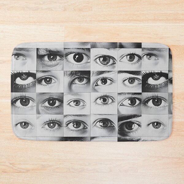 Item preview, black and white collage of numerous close-up photographs of human eyes designed and sold by OneLastWish.