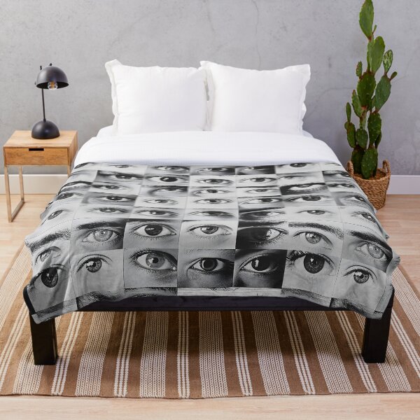 Item preview, black and white collage of numerous close-up photographs of human eyes designed and sold by OneLastWish.