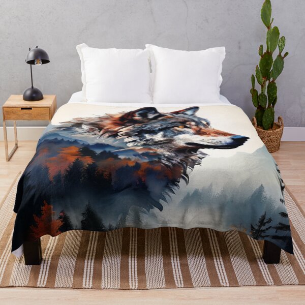 Item preview, Double Exposure Wolf in the Forest designed and sold by BirdsnStuff.