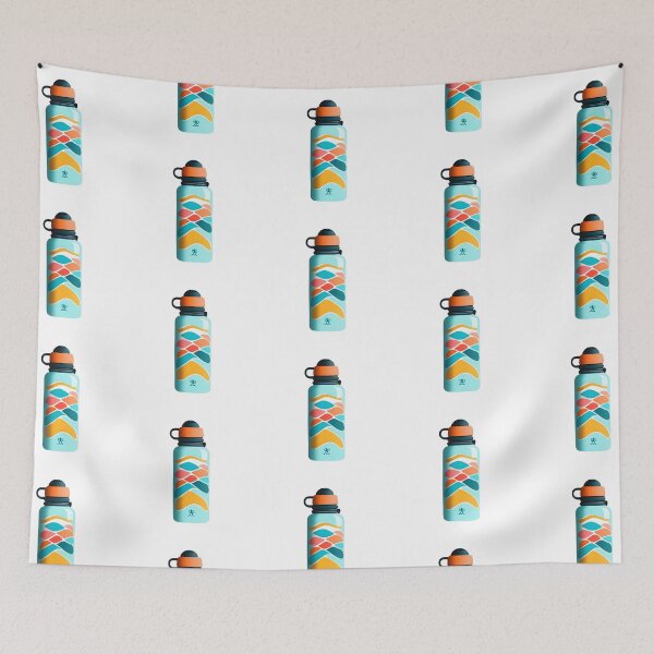 Item preview, Colorful Metallic Hydro Flask - Teal and Orange Minimalist Water Bottle designed and sold by CrownedCanvas.