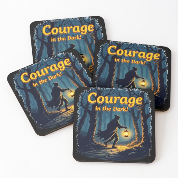 Item preview, Courage in the Dark - Halloween Design | Fearless Figure with Glowing Lantern in Shadowy Forest designed and sold by Dantin.
