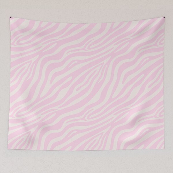 Item preview, soft pink beige zebra print clean girl aesthetic girly pattern designed and sold by Creative Brat Design Studio.