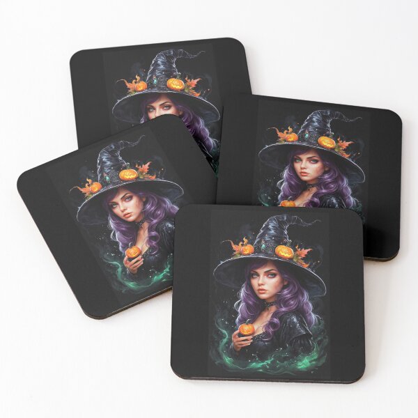 Item preview, Charming witch in sea mist with a pumpkin in hand designed and sold by CamillaCreation.