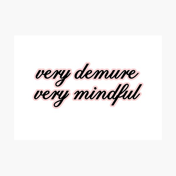 Item preview, very demure, very mindful classy trendy cute designed and sold by RedCircleArt.