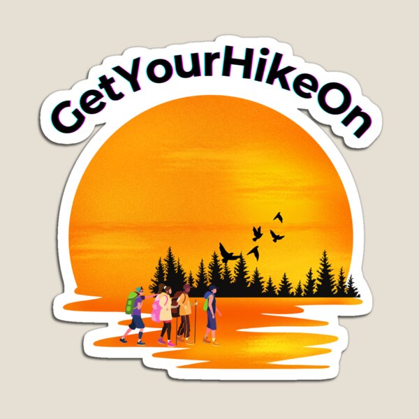 Item preview, Hiking Clipart. Nature Artwork, Sunset Hikers designed and sold by gloriamelrose.