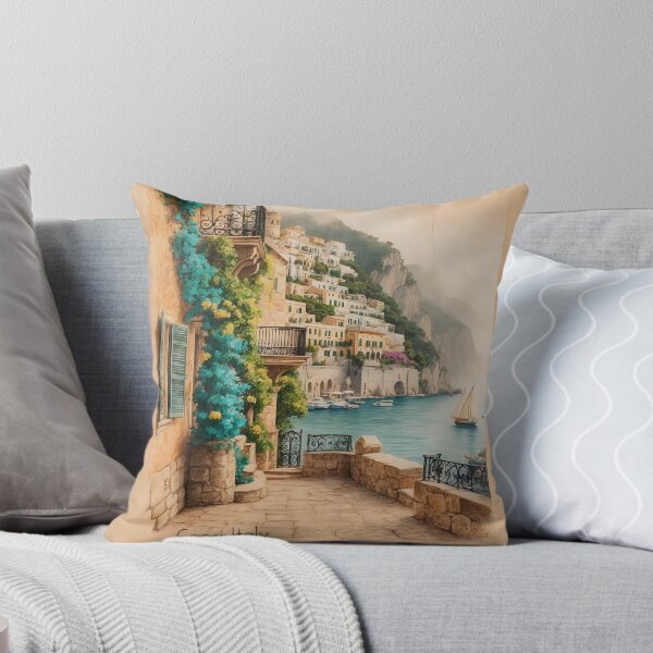 Item preview, Vintage Art of Capri’s Picturesque Mediterranean Views designed and sold by Ceemko's Vintage Corner.