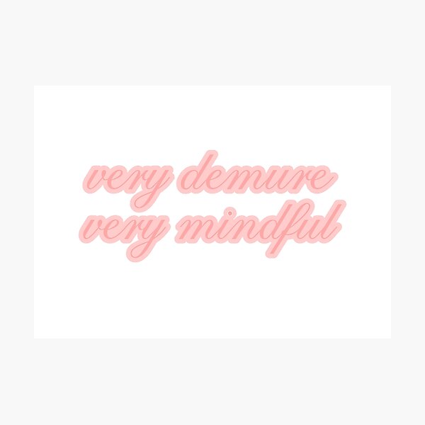 Item preview, very demure, very mindful classy trendy cute designed and sold by RedCircleArt.