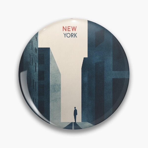 Item preview, Minimalist New York City Skyline Art with Bold Red Sun designed and sold by Retro Travel Design.