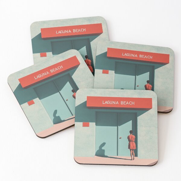 Item preview, Retro Laguna Beach Minimalist Art with Vibrant Colors designed and sold by Retro Travel Design.