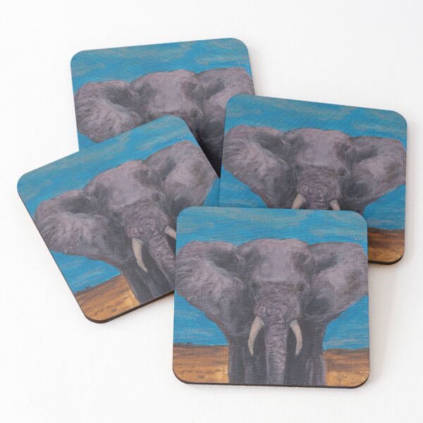 Artikelvorschau, Elefant in Acrylfarbe entworfen und verkauft von alfietreloarart.